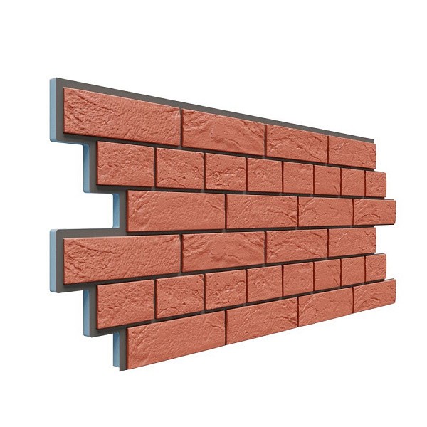 Фасадная термопанель Доломит Венецианский кирпич 20 мм Красный купить в Кимрах