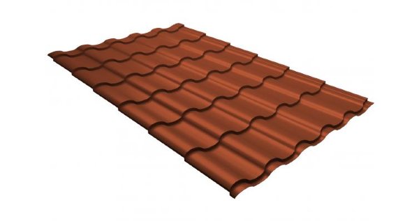 Металлочерепица кредо GL 0,5 GreenСoat Pural RR 750 кирпично-красный (RAL 8004 терракота) купить в Кимрах