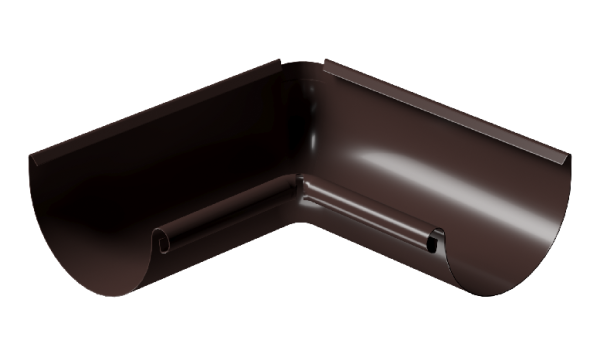 Угол внутренний 90° D125 Döcke STAL PREMIUM Шоколад, (RAL 8019) купить в Кимрах
