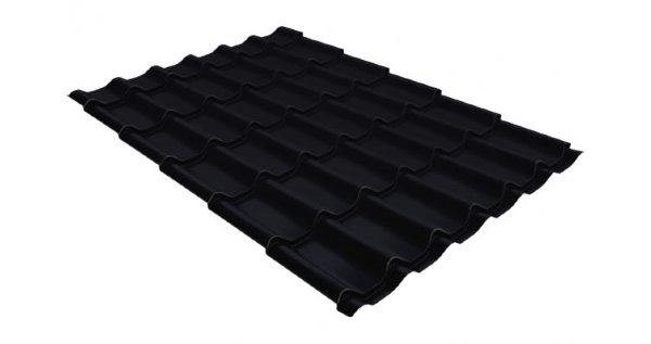 Металлочерепица классик GL 0,5 Velur20 RAL 9005 черный купить в Кимрах