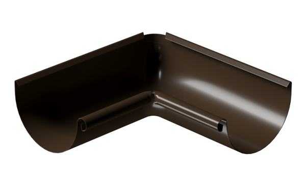 Угол внутренний 90° D125 Döcke STAL PREMIUM Каштан, (RAL 8017) купить в Кимрах
