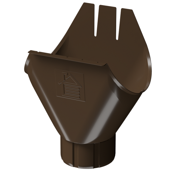 Воронка желоба D125 Döcke STAL PREMIUM Каштан, (RAL 8017) купить в Кимрах