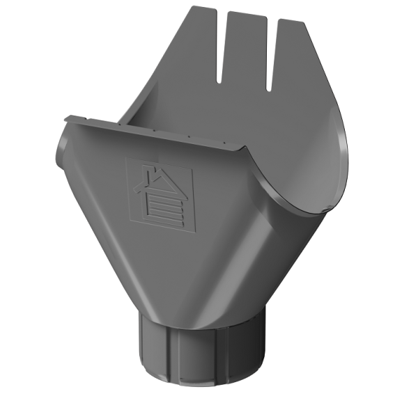 Воронка желоба D125 Döcke STAL PREMIUM Графит, (RAL 7024) купить в Кимрах
