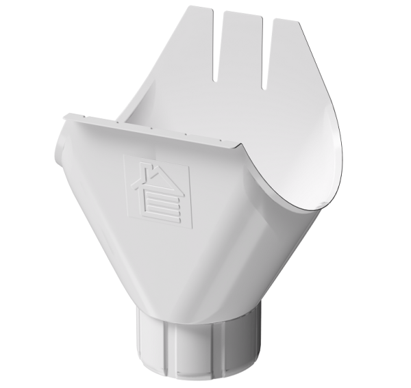 Воронка желоба D125 Döcke STAL PREMIUM Пломбир, (RAL 9010) купить в Кимрах