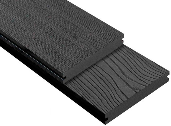 Террасная доска ДПК Outdoor 3D полнотелая STORM/OCEAN BLACK черная купить в Кимрах