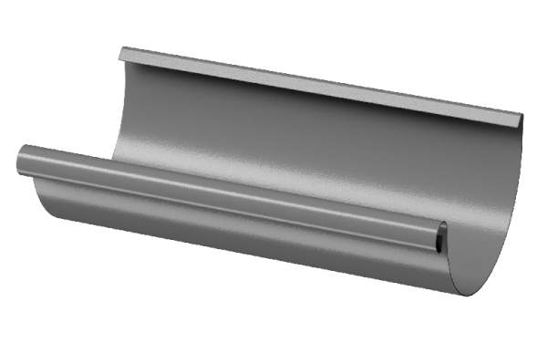 Желоб полукруглый D125 3 м Döcke STAL PREMIUM Графит, (RAL 7024) купить в Кимрах