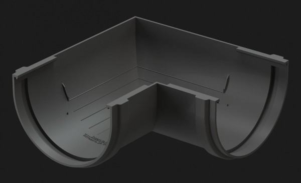 Угол желоба универсал 90˚ Docke Premium ПВХ - Графит купить в Кимрах