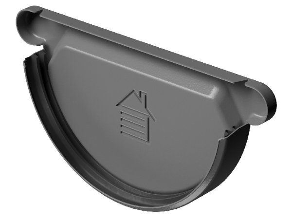 Заглушка желоба D125 Döcke STAL PREMIUM Графит, (RAL 7024) купить в Кимрах