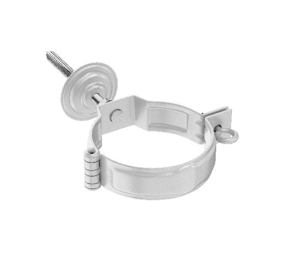 Водосток Aquasistem, система 150x100 - Комплект крепления трубы RR 20 Мраморно-белый купить в Кимрах