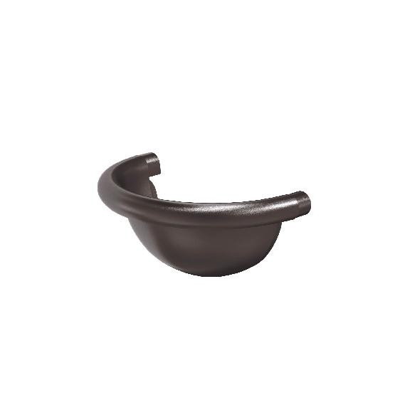 Водосток Aquasistem, Система 150/100 - Заглушка универсальная полукруглая RR 32 Тёмно-коричневый matt купить в Кимрах