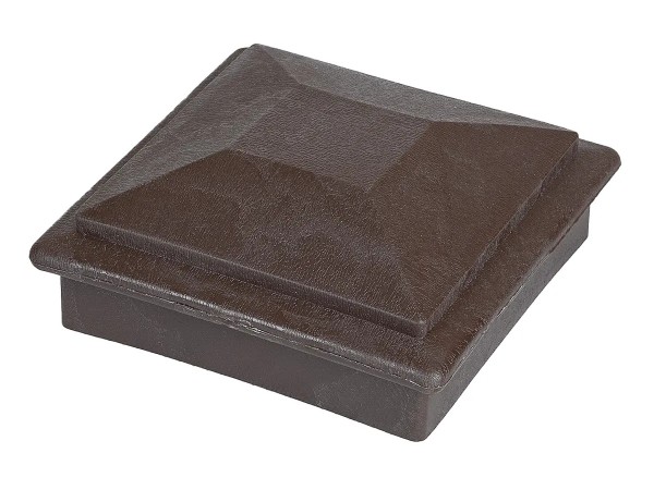 Крышка верхняя фигурная ПВХ для столба Deckart 100х100 Венге купить в Кимрах