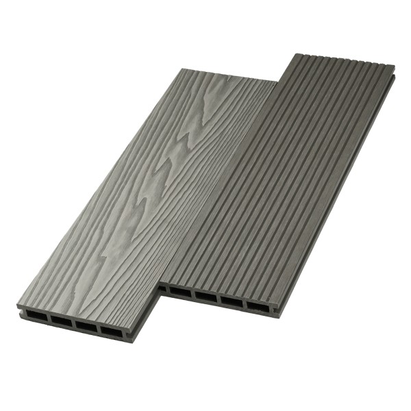 Террасная доска ДПК NanoWood двусторонняя New 3D тиснение + вельвет Серый купить в Кимрах