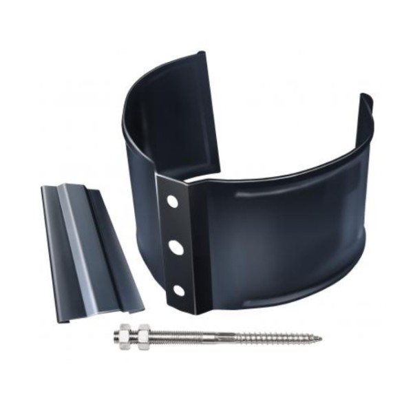 Водосток Grand Line 125x90 – Хомут трубы (на кирпич) RAL 7024 купить в Кимрах