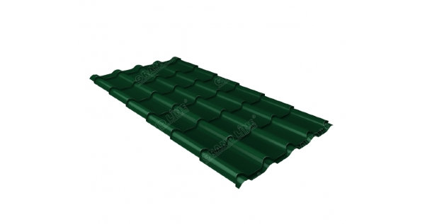 Металлочерепица камея 0,45 Drap RAL 6005 зеленый мох купить в Кимрах