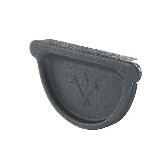 Водосток Aquasistem, Система 125/90 - Заглушка желоба универсальная с резиновым уплотнителем RR 23 Маренго matt купить в Кимрах