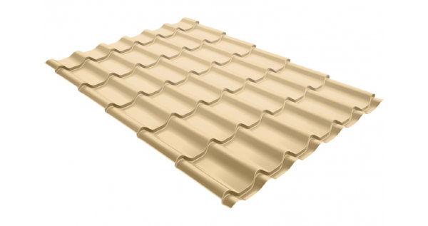 Металлочерепица классик 0,5 Satin RAL 1014 слоновая кость купить в Кимрах
