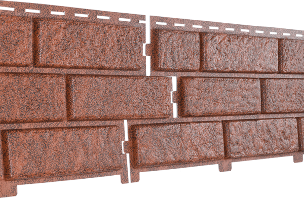 Фасадная панель Ю-Пласт Стоун Хаус Кирпич Красный купить в Кимрах