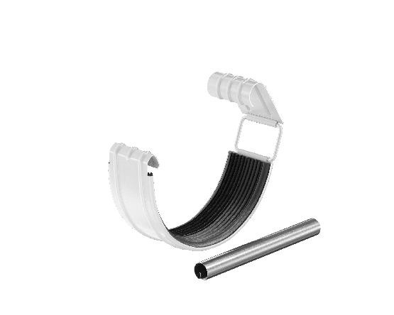 Водосток Aquasistem, система 125x90 - Соединитель желоба с резиновым уплотнителем RR 20 Мраморно-белый купить в Кимрах