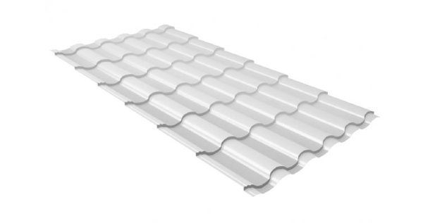 Металлочерепица кредо 0,5 Satin RAL 9003 сигнальный белый купить в Кимрах