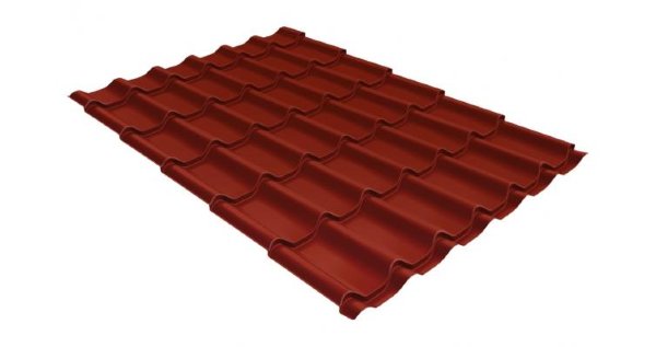 Металлочерепица классик 0,5 Satin RAL 3009 оксидно-красный купить в Кимрах