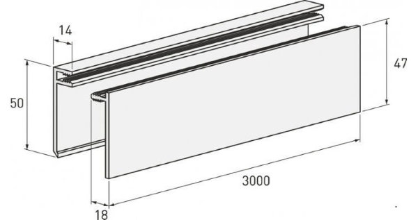 Планка финишная темная купить в Кимрах