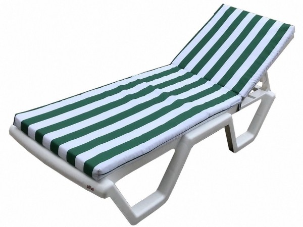 Матрас для шезлонга TWEET Зеленые белые полоски купить в Кимрах