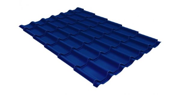 Металлочерепица классик 0,5 Satin RAL 5005 сигнальный синий купить в Кимрах