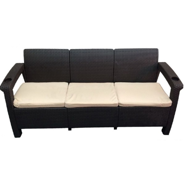 Трёхместный диван  Yalta Sofa 3 Seat венге купить в Кимрах