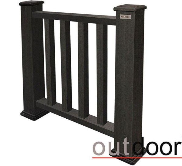 Ограждение из ДПК Outdoor Классик 3D STORM чёрный купить в Кимрах