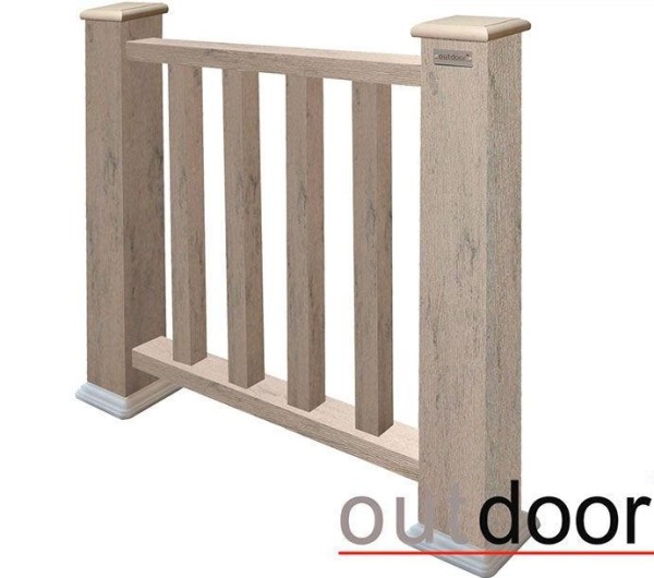 Ограждение из ДПК Outdoor Классик 3D STORM серый микс купить в Кимрах