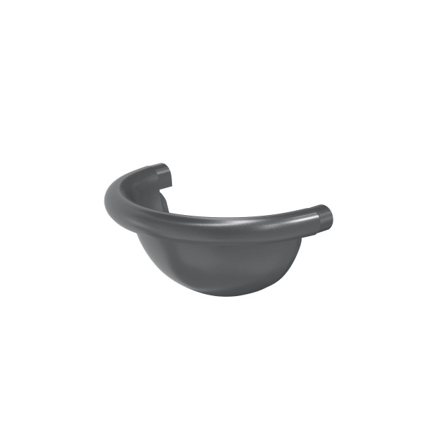 Водосток Aquasistem, система 150x100 - Заглушка желоба полукруглая RR 23 Маренго купить в Кимрах