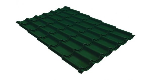 Металлочерепица классик GL 0,5 Velur20 RAL 6005 зеленый мох купить в Кимрах