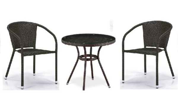Комплект плетеной мебели AFINA из иск. ротанга Асоль-7 T282ANT/Y137C-W53 Brown 2Pcs купить в Кимрах
