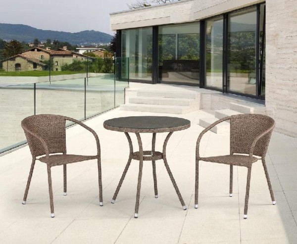 Комплект плетеной мебели AFINA из иск. ротанга T282ANT/Y137C-W56 Light Brown 2Pcs купить в Кимрах
