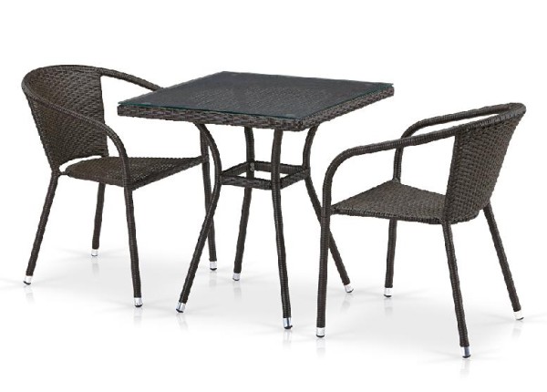 Комплект плетеной мебели AFINA из иск. ротанга T282BNT/Y137C-W53 Brown 2Pcs купить в Кимрах