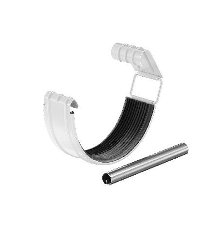 Водосток Aquasistem, система 125x90 - Соединитель желоба с резиновым уплотнителем RAL 9003 Белый купить в Кимрах