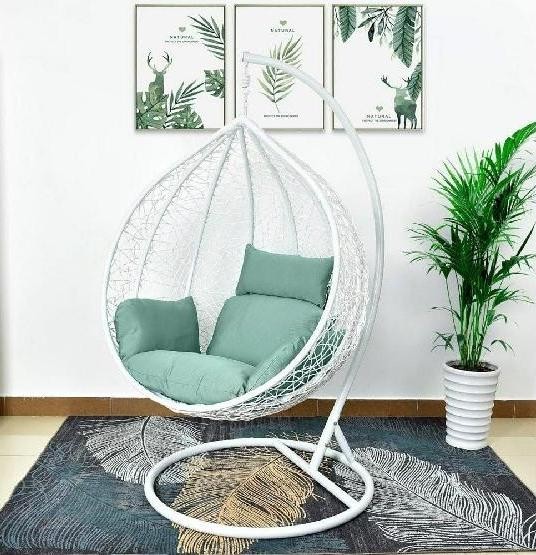 Кресло Подвесное из искусственного ротанга AFM-168A-XL White/Green купить в Кимрах