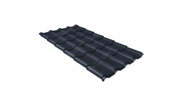 Металлочерепица камея 0,5 Satin RAL 7024 мокрый асфальт купить в Кимрах