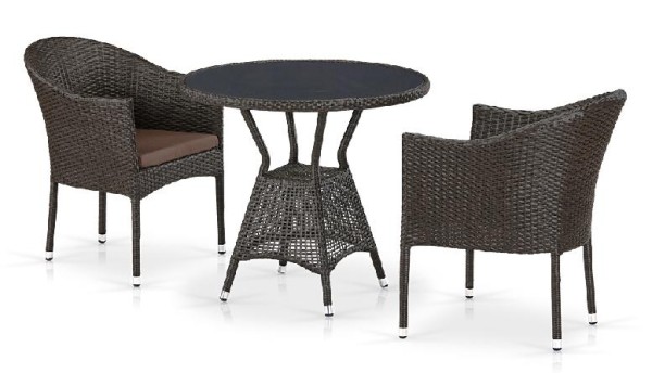 Комплект плетеной мебели AFINA из иск. ротанга T707ANS/Y350-W53 Brown 2Pcs купить в Кимрах