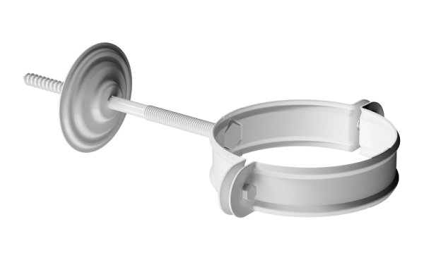 Хомут трубы D90 Döcke STAL PREMIUM Пломбир, (RAL 9010) купить в Кимрах