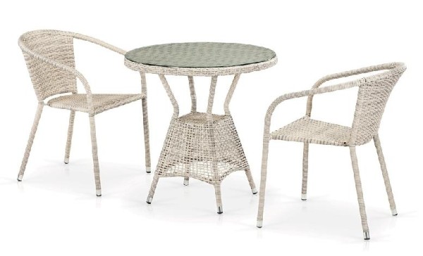 Комплект плетеной мебели AFINA из иск. ротанга T705ANT/Y137C-W85 Latte 2Pcs купить в Кимрах