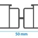 Лага алюминиевая KRONEX 50x25x3000 мм несущая купить в Кимрах