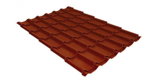 Металлочерепица классик GL 0,5 Velur20 RAL 8004 терракота купить в Кимрах