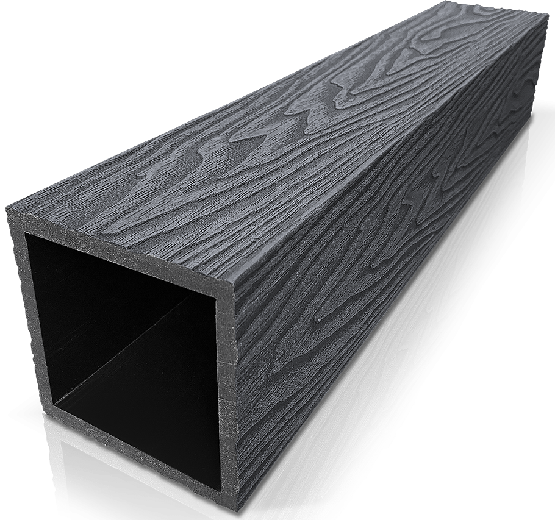 Столб ДПК 3D GardenParkett фактура дерева Графит купить в Кимрах