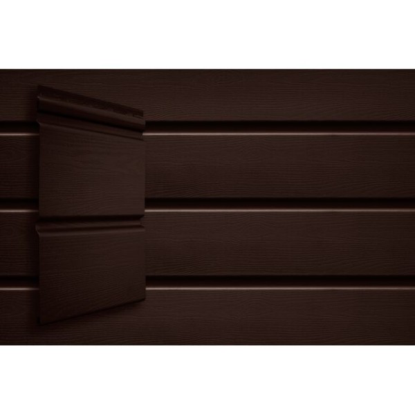 Виниловый сайдинг Grand Line Double-Брус Тёмный Дуб купить в Кимрах