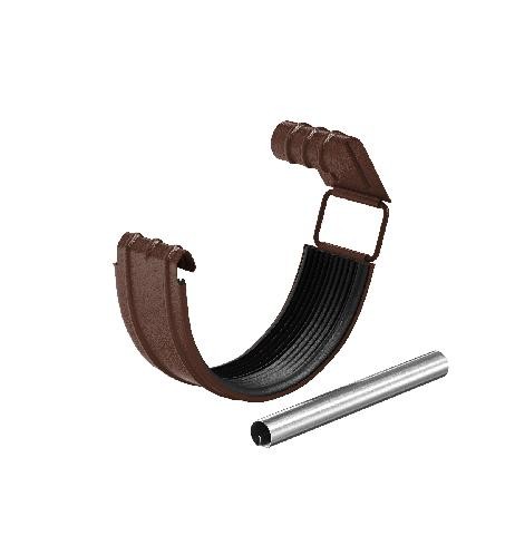 Водосток Aquasistem, Система 150/100 - Соединитель желоба с резиновым уплотнителем RAL 8017 Коричневый matt купить в Кимрах