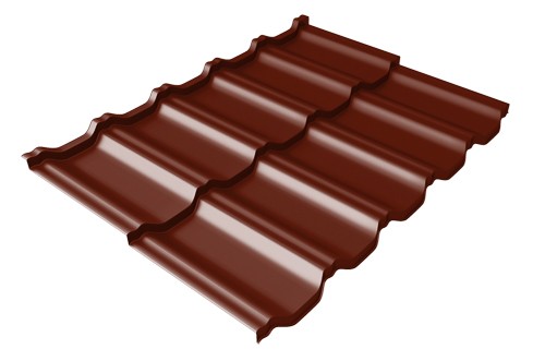 Металлочерепица модульная Квинта Uno Grand Line c 3D резом 0,5 Satin RAL 3005 красное вино купить в Кимрах
