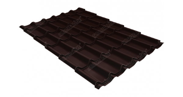 Металлочерепица классик GL 0,5 Quarzit RAL 8017 шоколад Metallic купить в Кимрах
