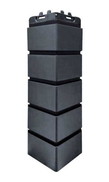 Угол Grand Line состаренный кирпич премиум Графит (шов RAL 9005) купить в Кимрах