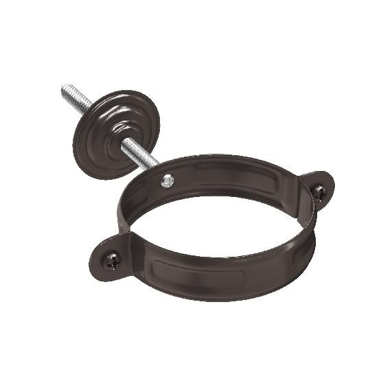 Водосток Aquasistem, система 125x90 - Комплект крепления трубы RR 32 Тёмно Коричневый  купить в Кимрах